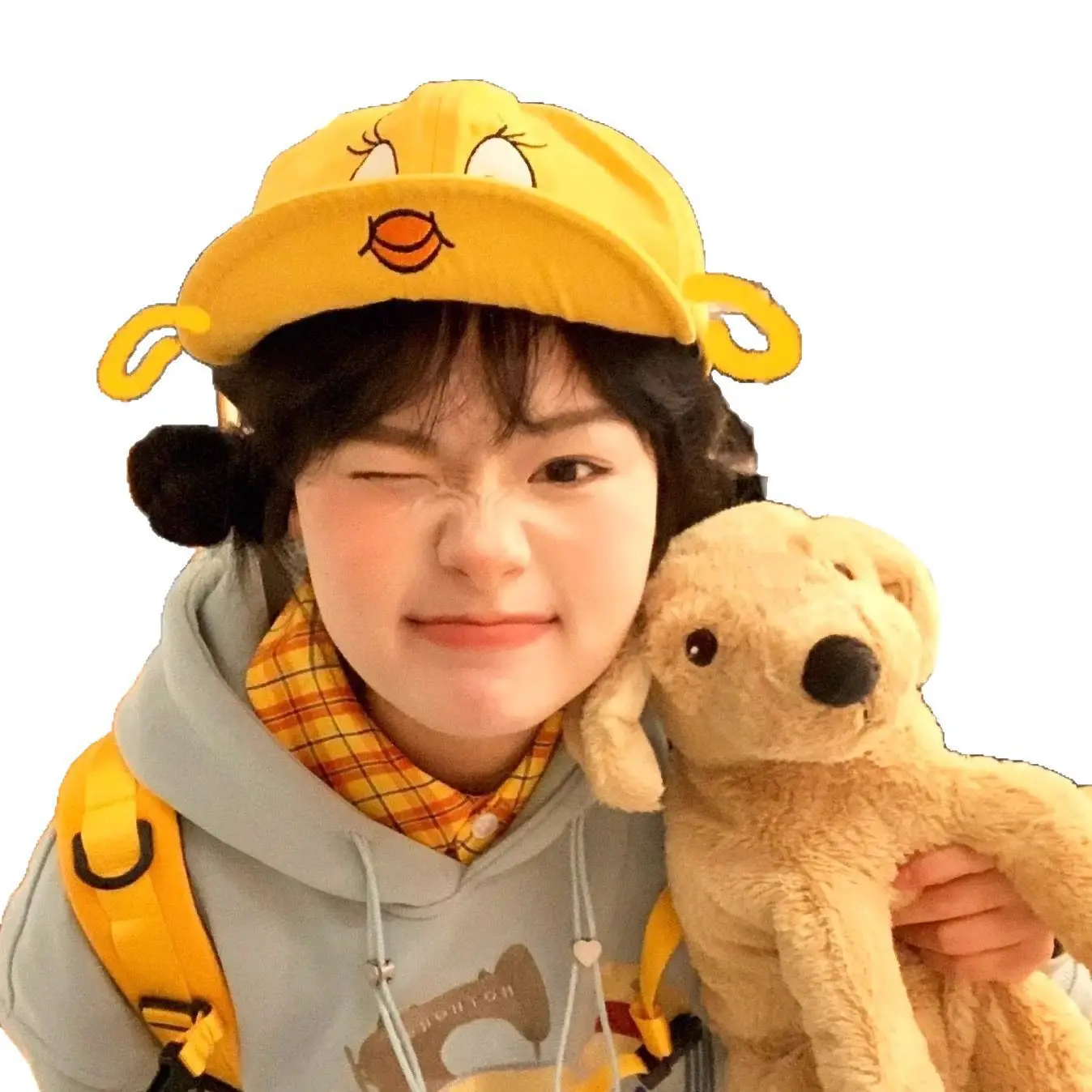 Women Cute Duck Visor Cap Yellow Cartoon Baseball — feature 5