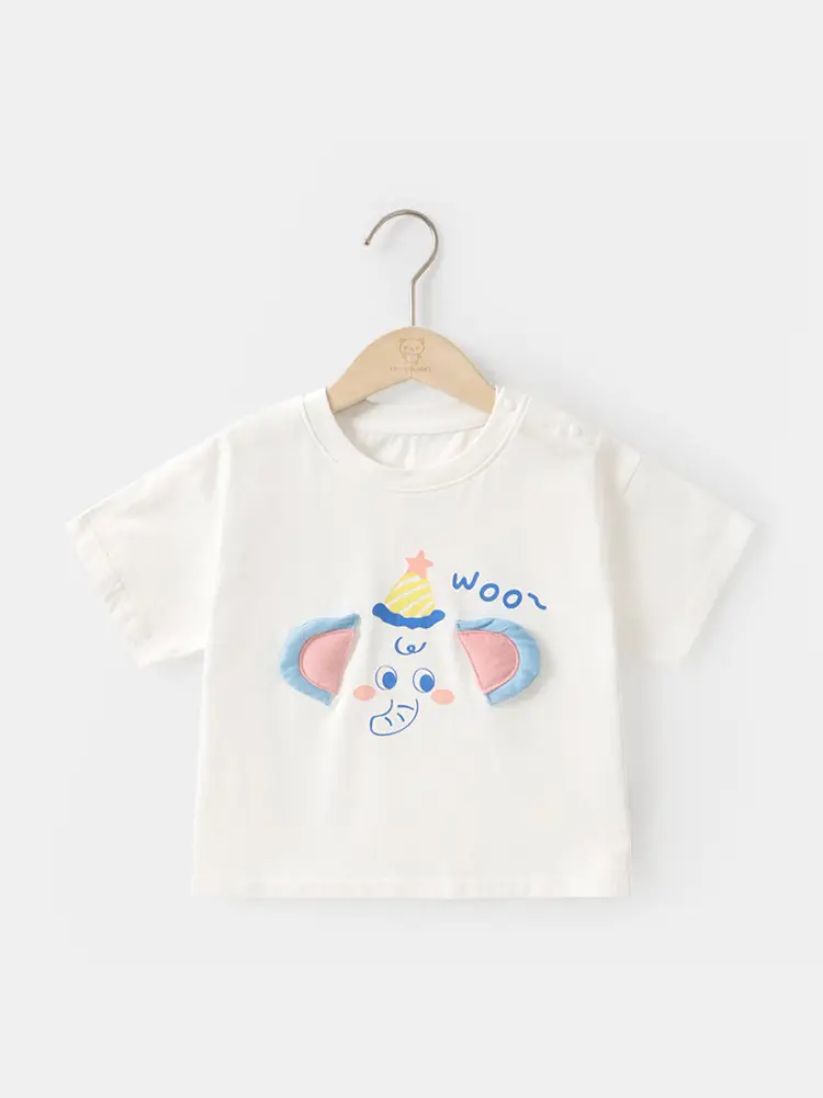 Cute Panda Boys Cotton T-Shirt Short Sleeve Summer Wear