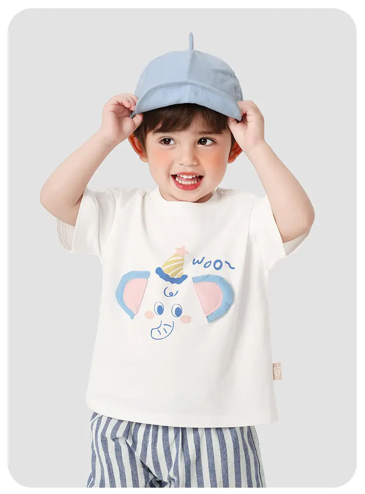 Cute Panda Boys Cotton T-Shirt Short Sleeve Summer Wear — feature 6