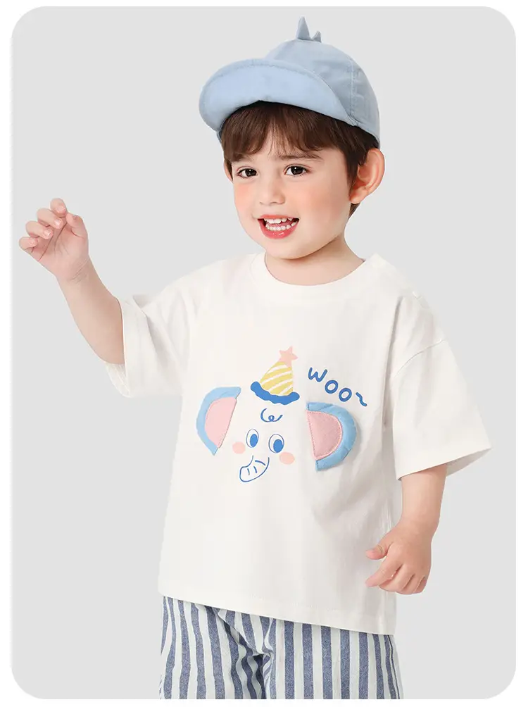 Cute Panda Boys Cotton T-Shirt Short Sleeve Summer Wear — feature 8