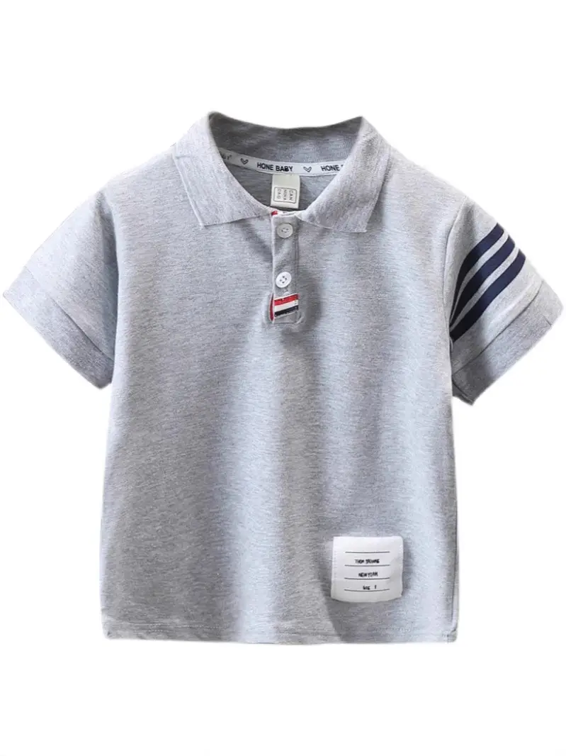 8071 Boys T-Shirt White Short Sleeve Summer Kids Polo