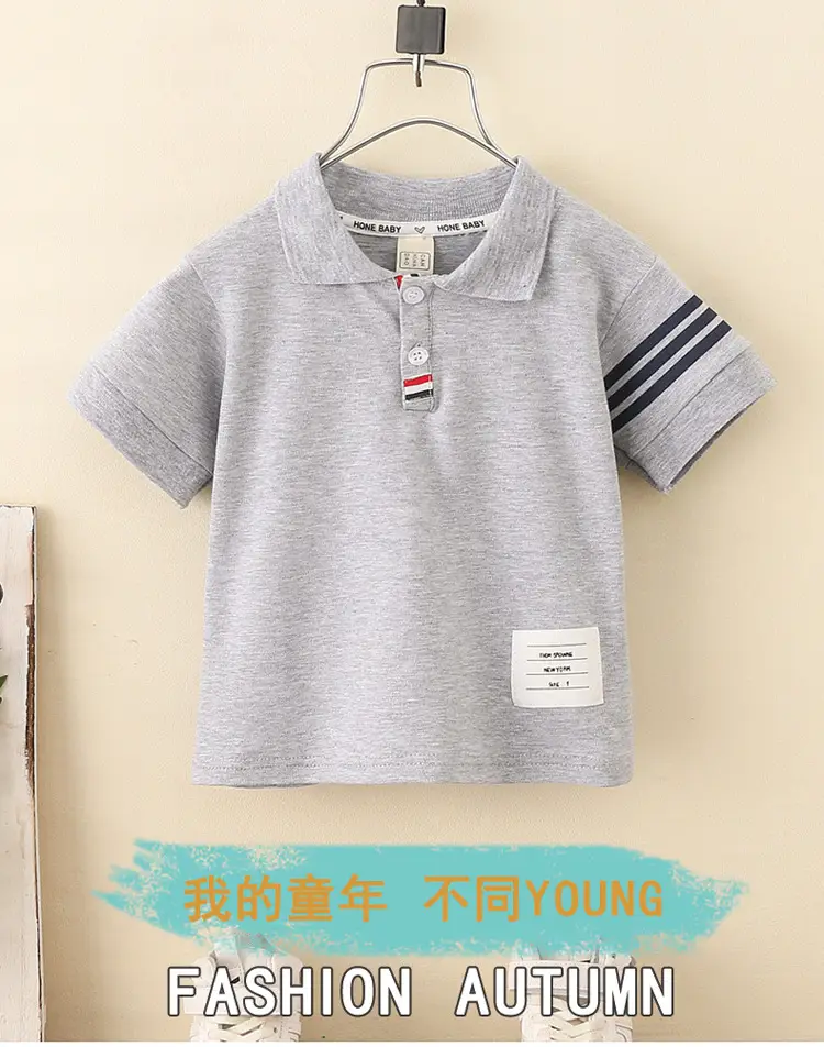 8071 Boys T-Shirt White Short Sleeve Summer Kids Polo — feature 16