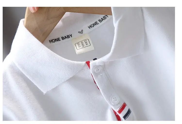 8071 Boys T-Shirt White Short Sleeve Summer Kids Polo — feature 2