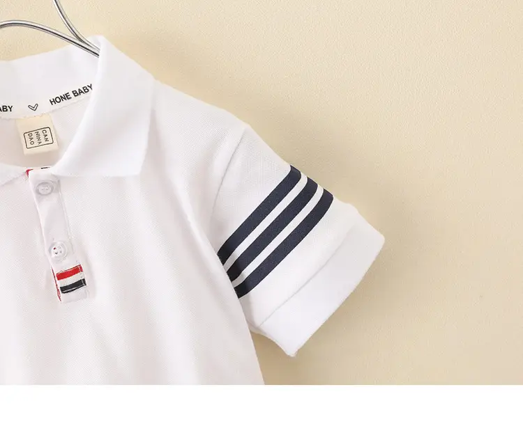 8071 Boys T-Shirt White Short Sleeve Summer Kids Polo — feature 30