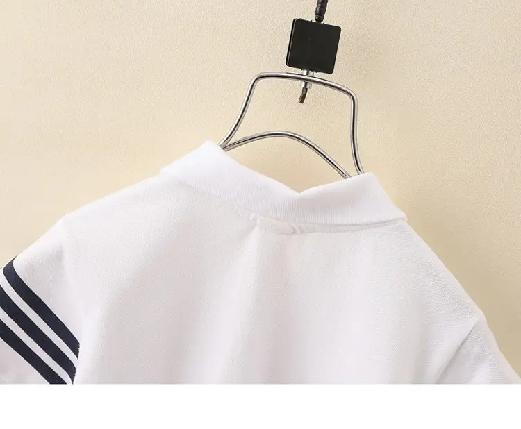 8071 Boys T-Shirt White Short Sleeve Summer Kids Polo — feature 31