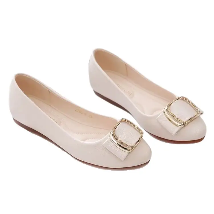 Beef Sole Shoes Women's 2025 New Spring All-match Soft Sole Working Leather Shoes Women's Soft Leather Pointed Flat Shoes - Image 7