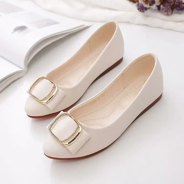 Beef Sole Shoes Women's 2025 New Spring All-match Soft Sole Working Leather Shoes Women's Soft Leather Pointed Flat Shoes — feature 8