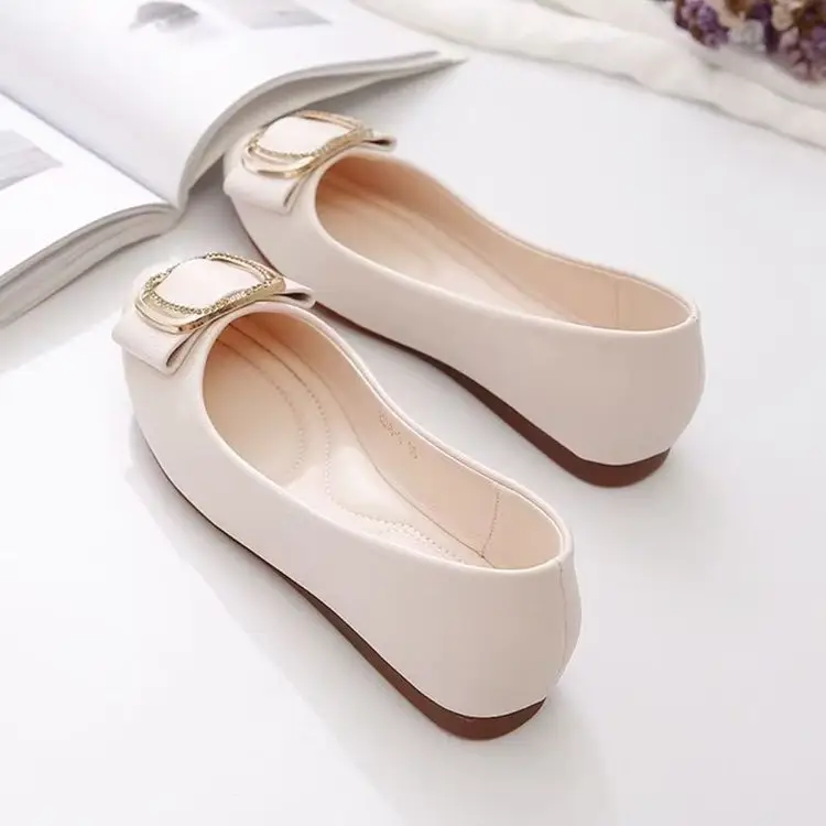 Beef Sole Shoes Women's 2025 New Spring All-match Soft Sole Working Leather Shoes Women's Soft Leather Pointed Flat Shoes — feature 9