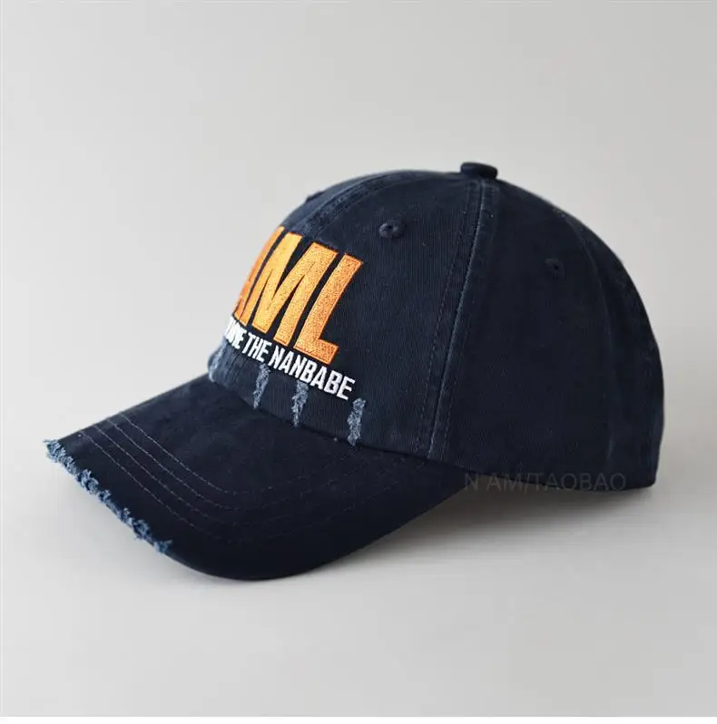 Men Maroon Distressed Cap AML Embroidered — feature 10