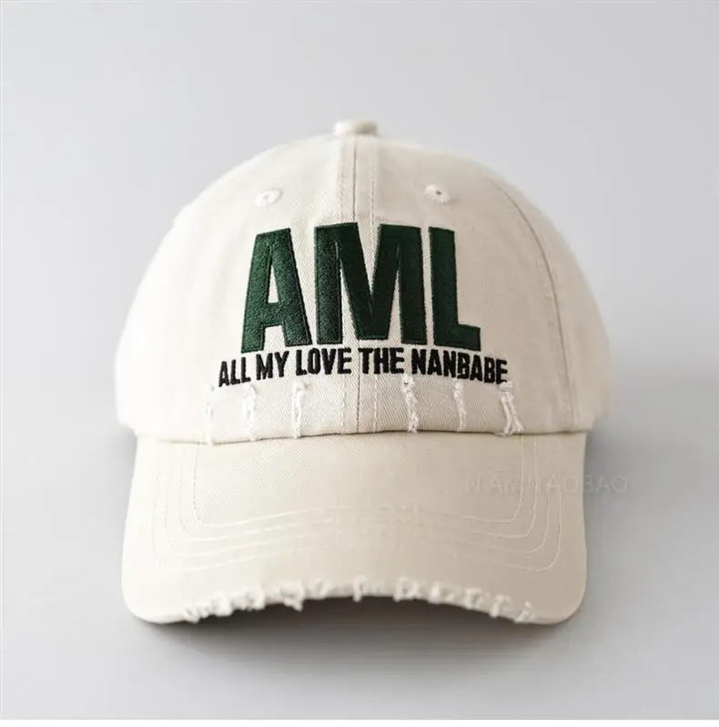 Men Maroon Distressed Cap AML Embroidered — feature 16