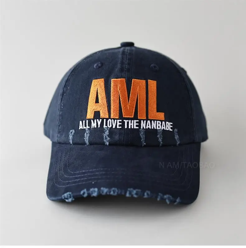 Men Maroon Distressed Cap AML Embroidered — feature 9