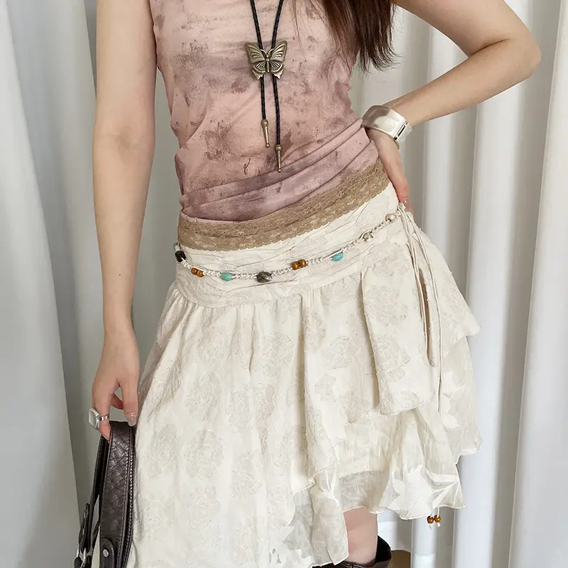 Retro Bohemian Belt with Flower Beaded Design - Image 5