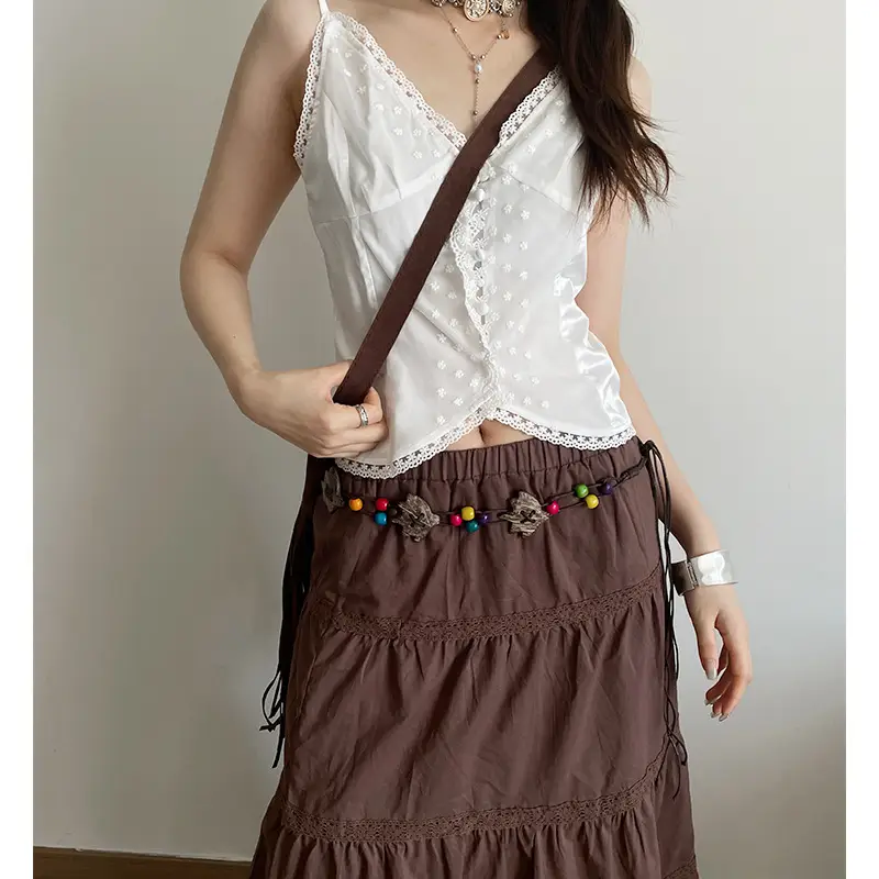 Retro Bohemian Belt with Flower Beaded Design - Image 6