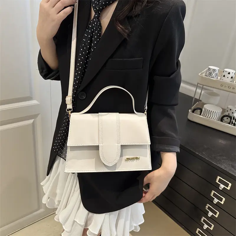 White Korean Style Shoulder Bag for Women 2026
