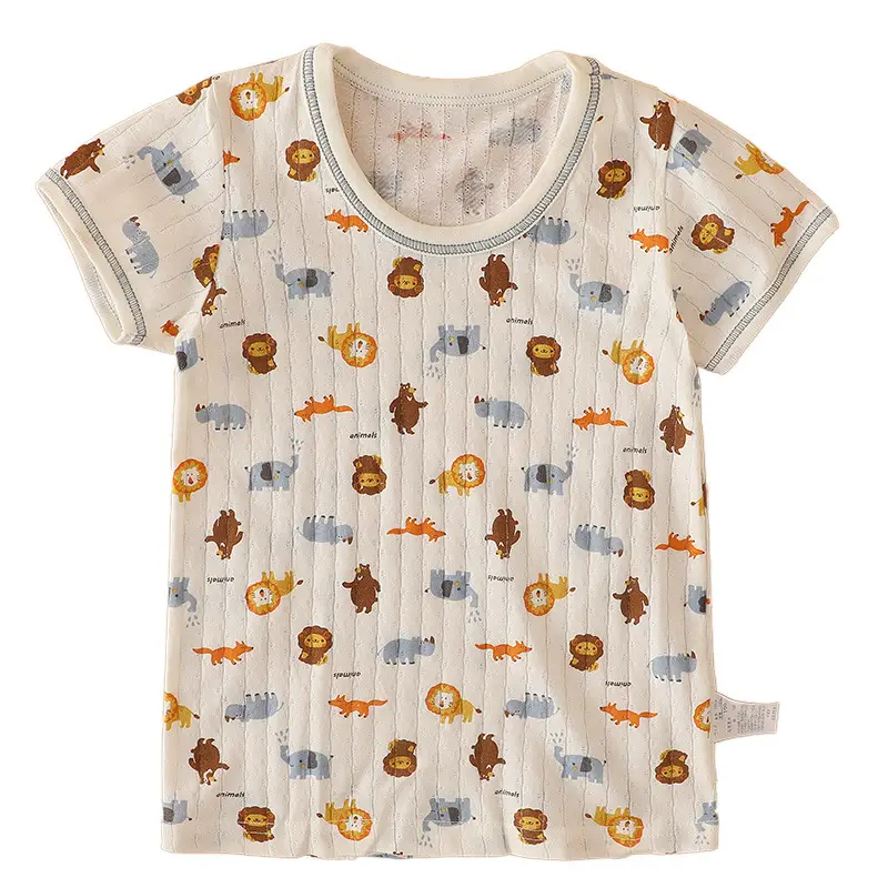Summer Boys Cotton Short Sleeve T-Shirts Set - Image 16