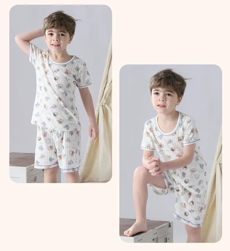 Summer Boys Cotton Short Sleeve T-Shirts Set — feature 11