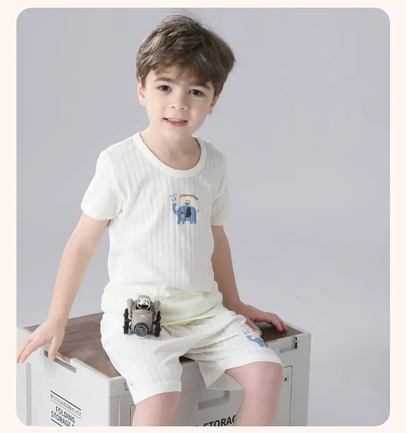Summer Boys Cotton Short Sleeve T-Shirts Set — feature 9