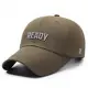 Black Embroidered Baseball Cap with Duckbill Design