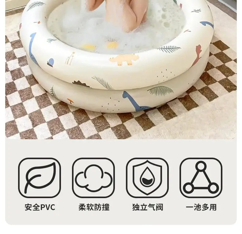 Swimming Pool 2025 New Upgraded Retro Inflatable Swimming Pool Family Baby Dinosaur Pool Thickened Household Small — feature 2