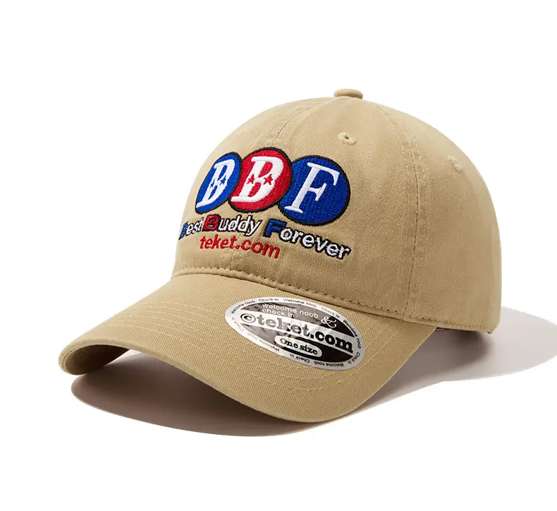 Korean Letter Embroidered Green Blue Baseball Cap — feature 11