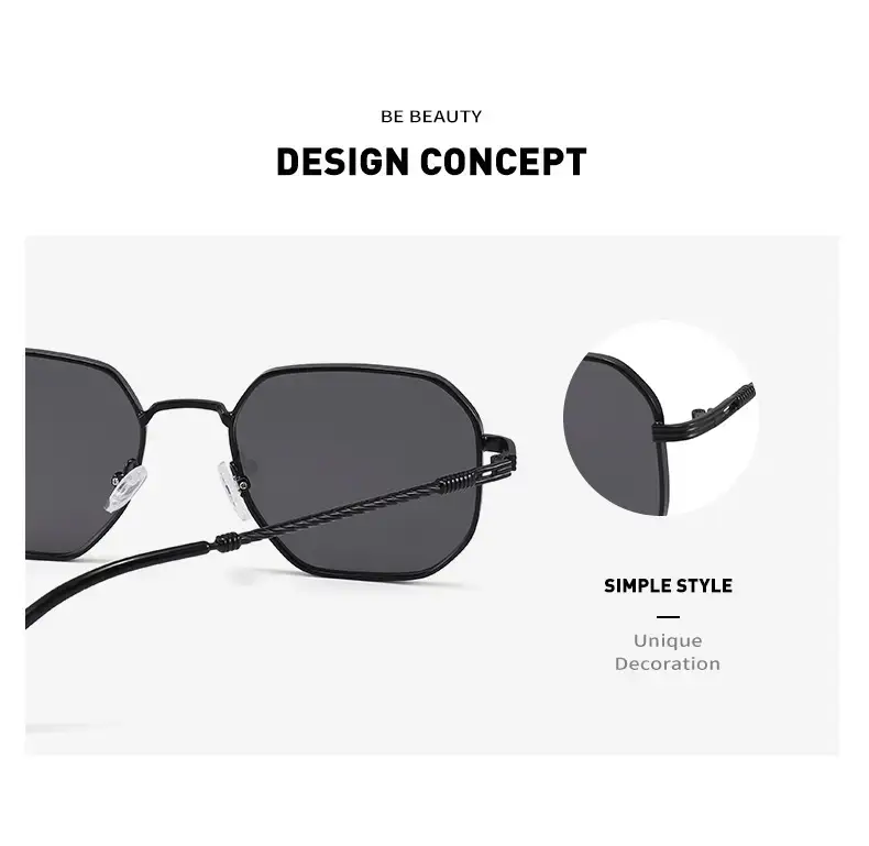 2025 Metal Frame Anti-UV Sunglasses Pink Gradient — feature 3