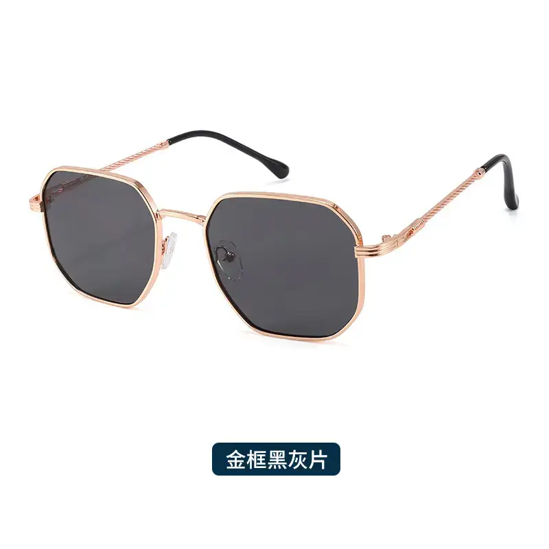 2025 Metal Frame Anti-UV Sunglasses Pink Gradient - Image 2