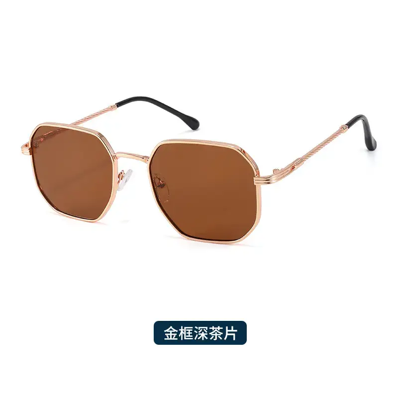 2025 Metal Frame Anti-UV Sunglasses Pink Gradient - Image 6