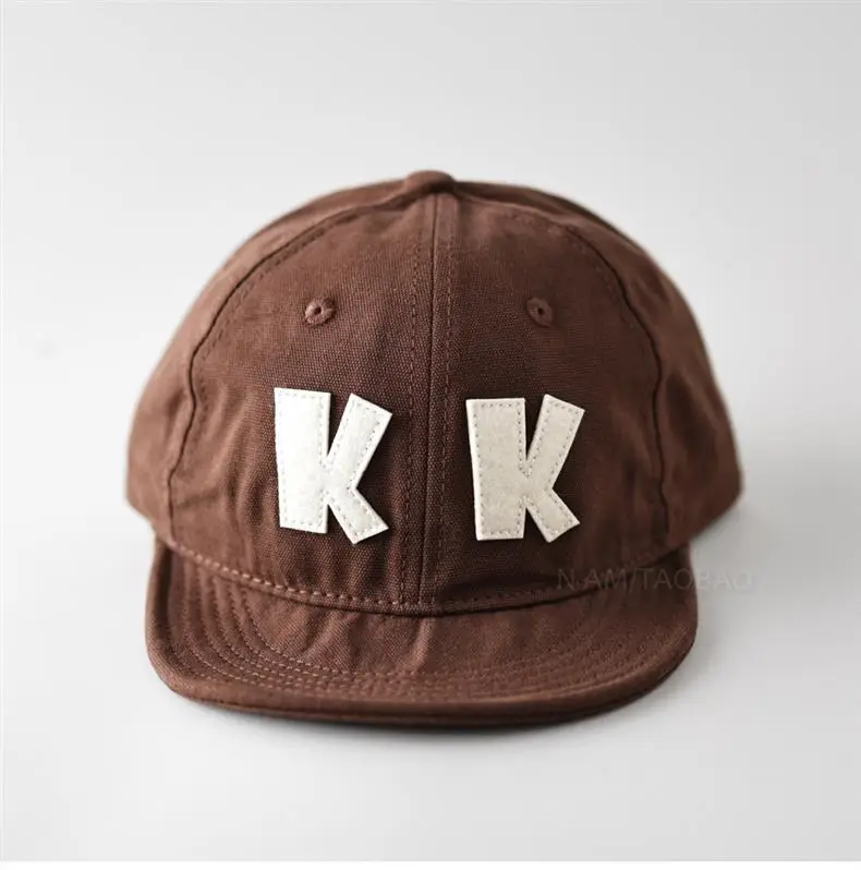 Unisex Navy Patch Letter Baseball Cap with Short Brim — feature 10