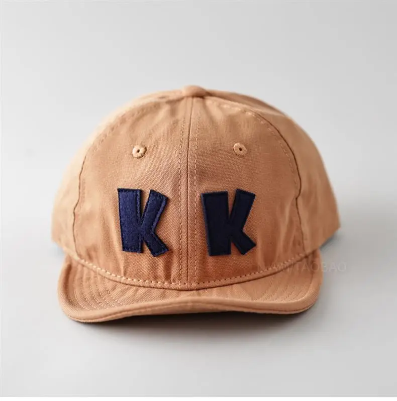 Unisex Navy Patch Letter Baseball Cap with Short Brim — feature 12