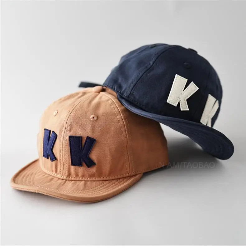 Unisex Navy Patch Letter Baseball Cap with Short Brim — feature 13