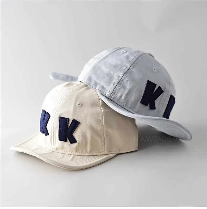 Unisex Navy Patch Letter Baseball Cap with Short Brim — feature 18