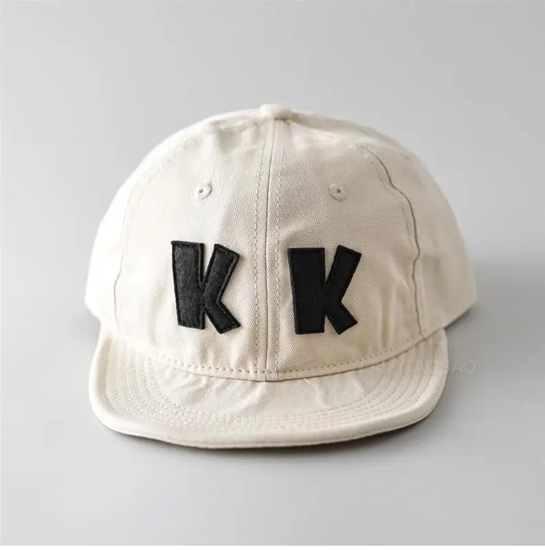 Unisex Navy Patch Letter Baseball Cap with Short Brim — feature 2
