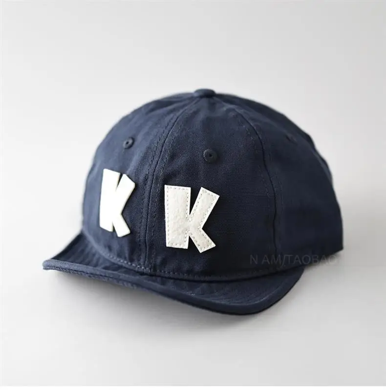 Unisex Navy Patch Letter Baseball Cap with Short Brim — feature 7