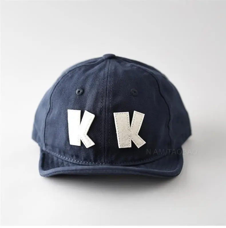 Unisex Navy Patch Letter Baseball Cap with Short Brim — feature 8