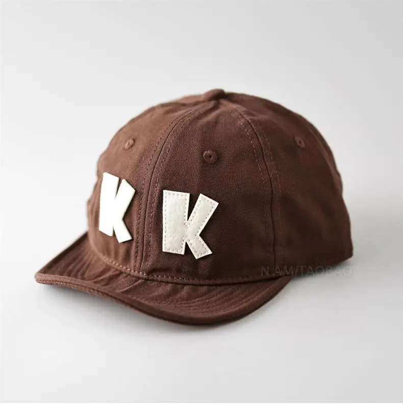 Unisex Navy Patch Letter Baseball Cap with Short Brim — feature 9
