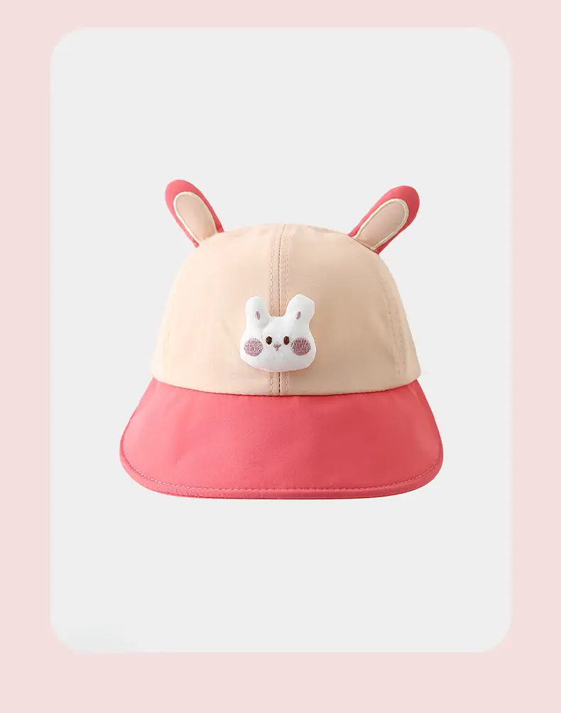 Baby Bunny Hat Pink Beige Quick-Drying Cap — feature 10