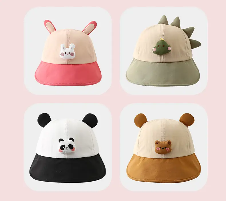 Baby Bunny Hat Pink Beige Quick-Drying Cap — feature 5