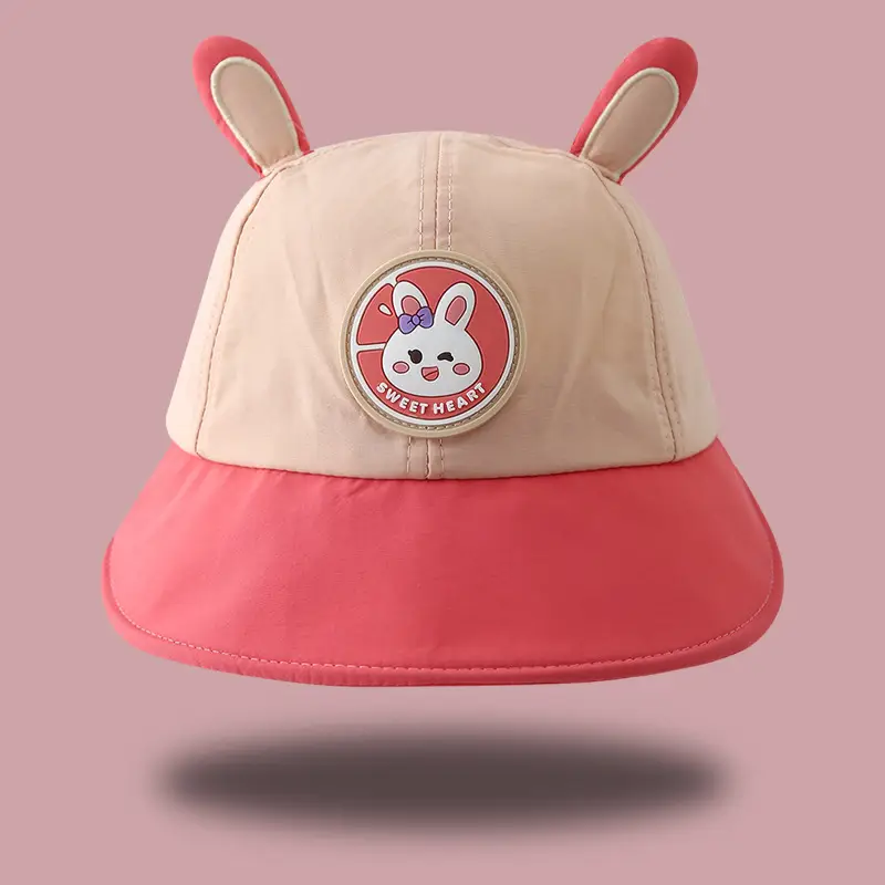 Baby Bunny Hat Pink Beige Quick-Drying Cap - Image 10