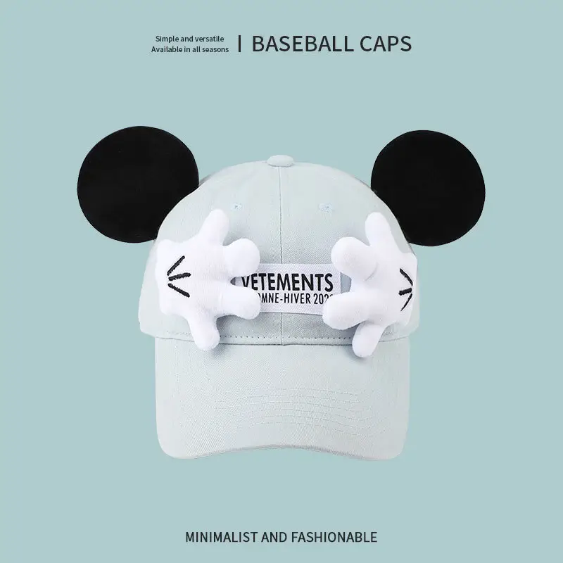 Mickey Mouse Cap with Cute Design, Yellow, 1 Pc - Image 2