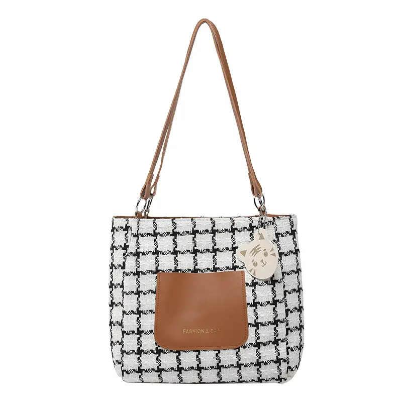 Women Plaid Tote Bag Casual Commute 2025 - Image 8