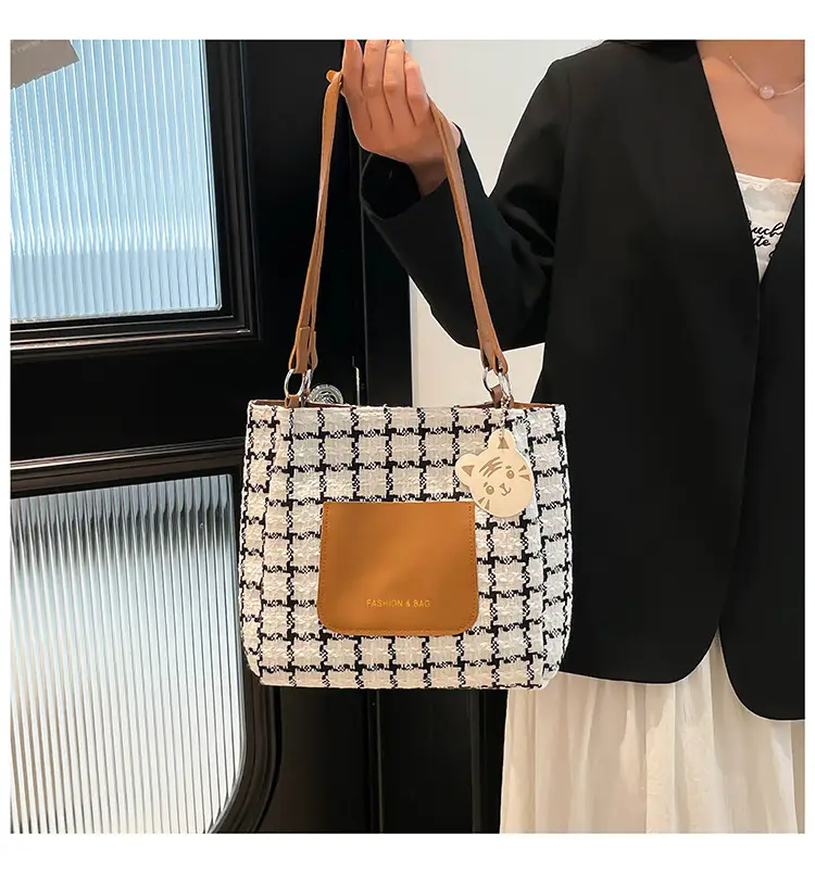 Women Plaid Tote Bag Casual Commute 2025 — feature 11