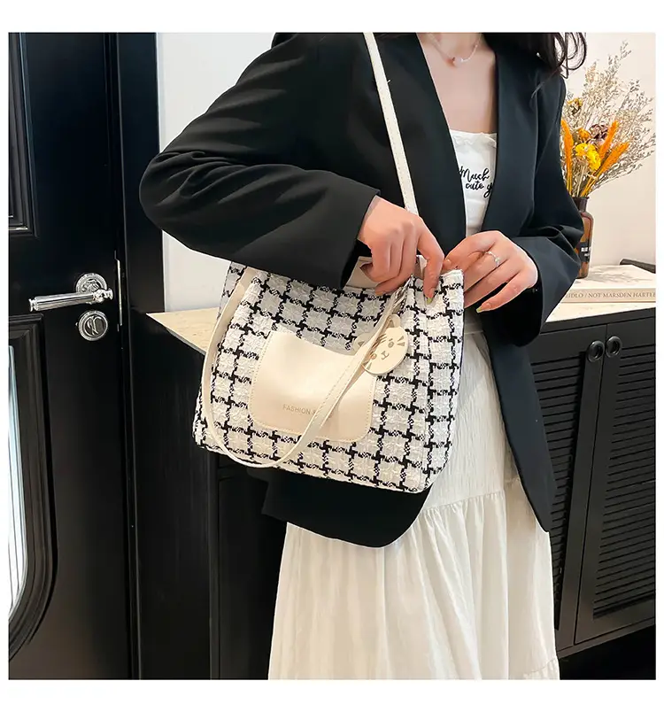 Women Plaid Tote Bag Casual Commute 2025 — feature 14