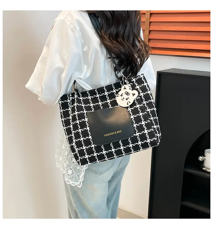 Women Plaid Tote Bag Casual Commute 2025 — feature 15