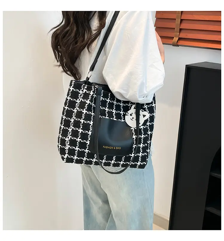 Women Plaid Tote Bag Casual Commute 2025 — feature 16