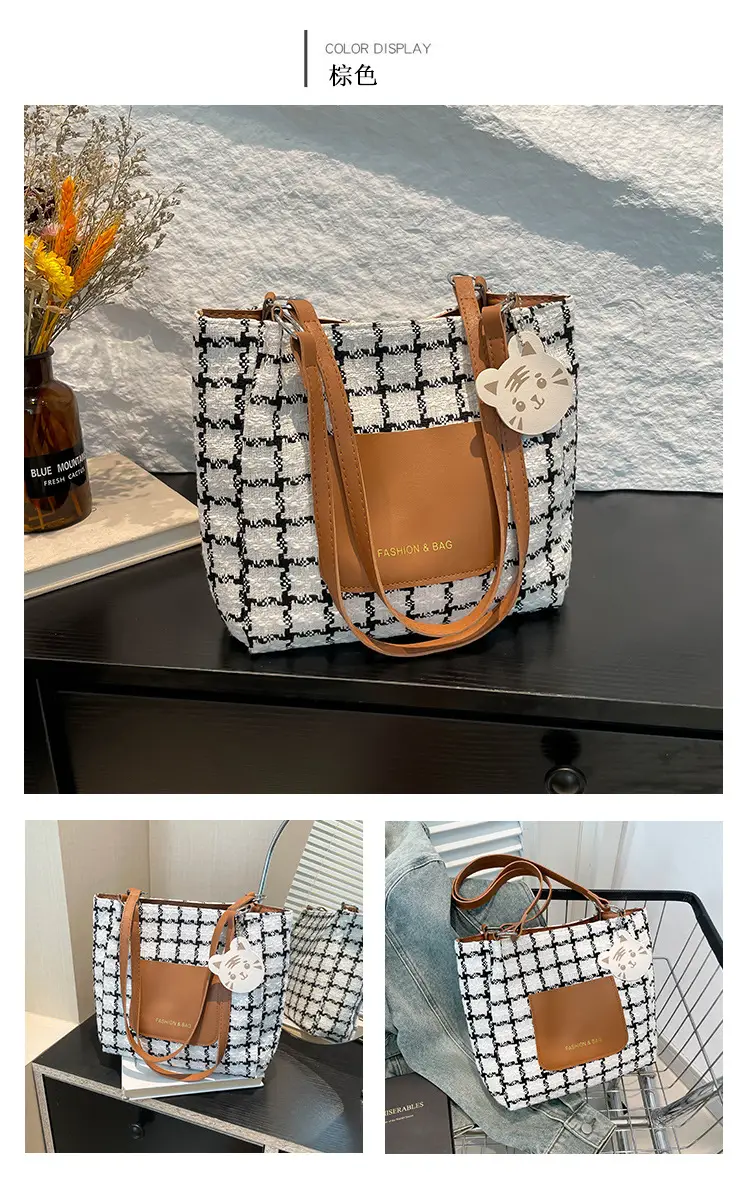 Women Plaid Tote Bag Casual Commute 2025 — feature 17