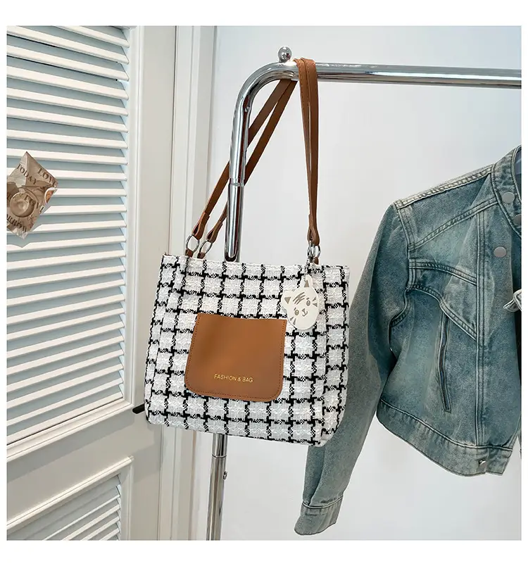 Women Plaid Tote Bag Casual Commute 2025 — feature 23