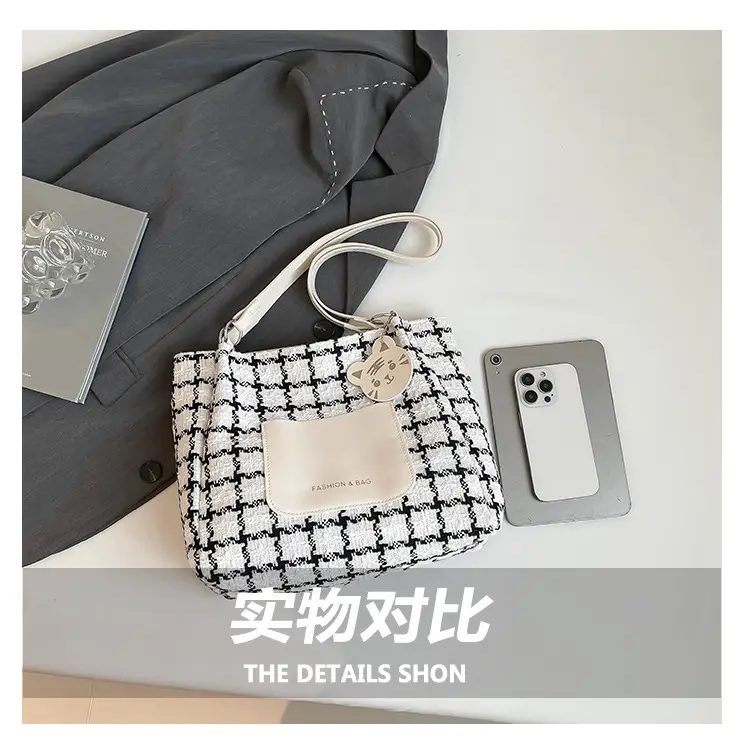 Women Plaid Tote Bag Casual Commute 2025 — feature 7