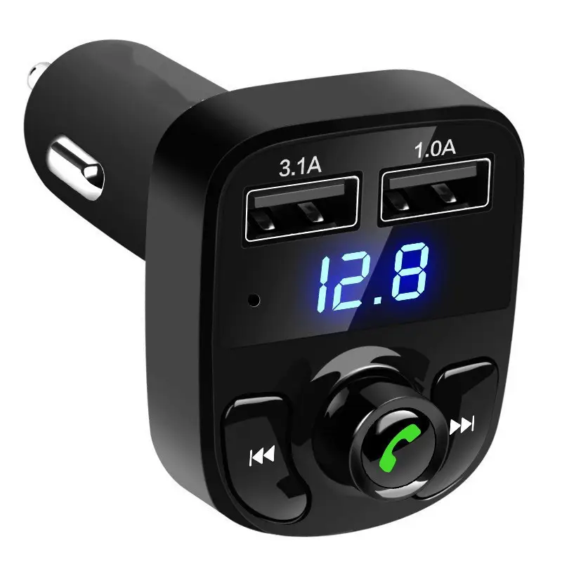 Bluetooth MP3 Player for Car with USB Charging & Voice Control