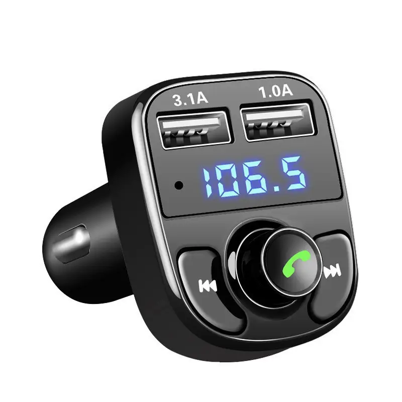 Bluetooth MP3 Player for Car with USB Charging & Voice Control