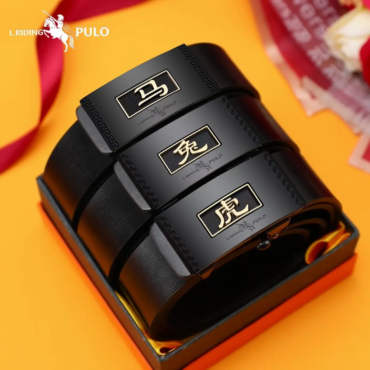 Paul 12 Zodiac Men's Belt with Automatic Buckle